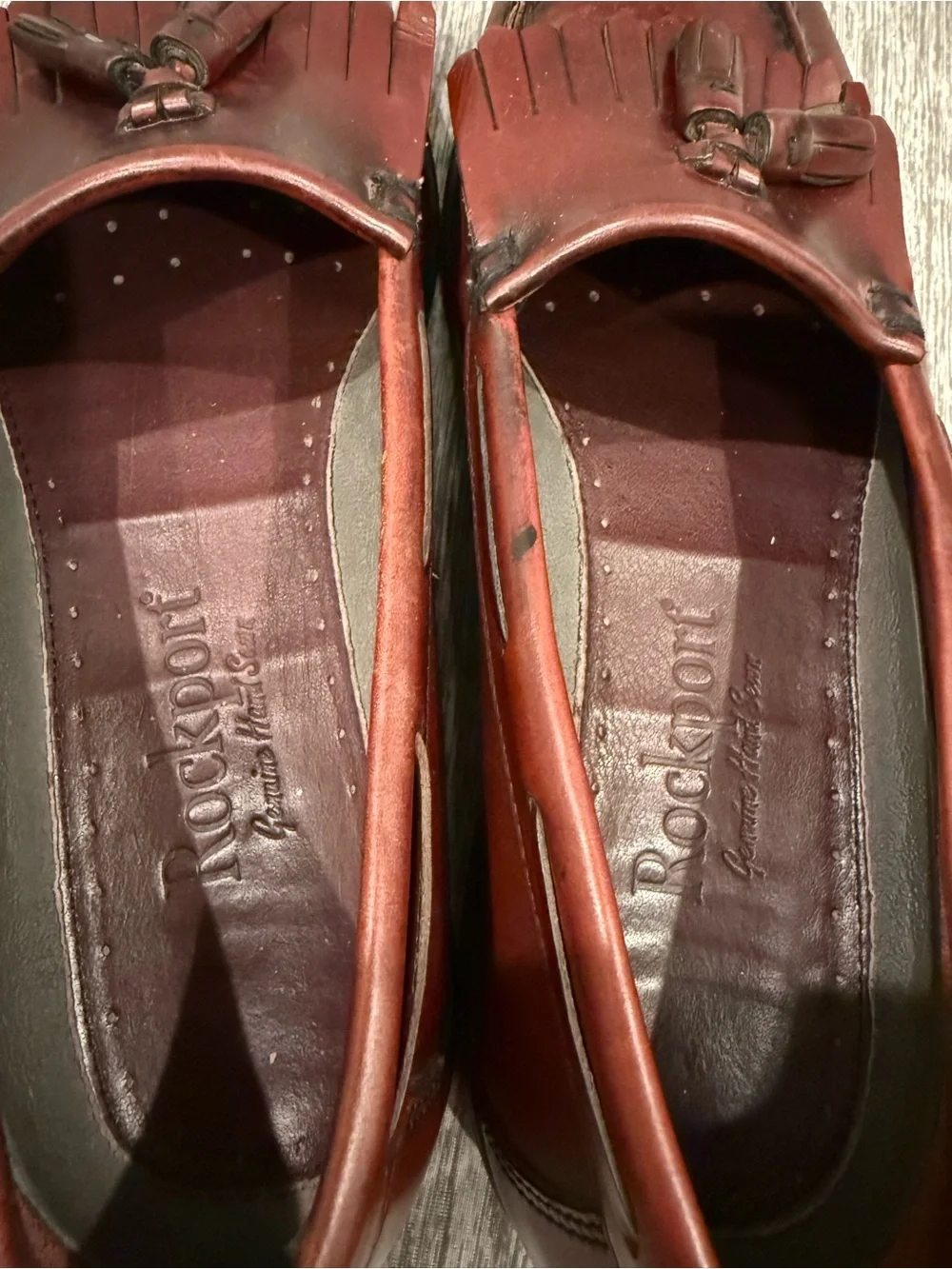 Rockport Men's Tassel Loafers in Deep Burgundy